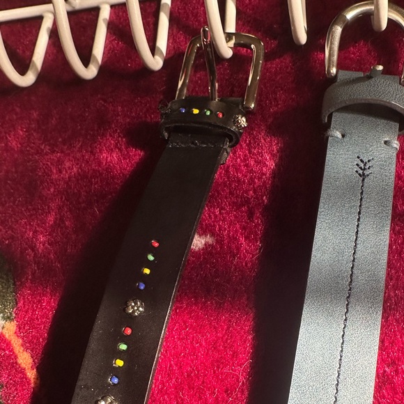 Embellished Black Leather Belt - Picture 2 of 7